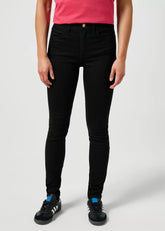 Damskie Spodnie Jeansowe Wrangler High Skinny Noir 112355388